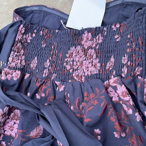 Free People Matilda Floral Mini Dress in Navy Combo - Picture 3 of 8